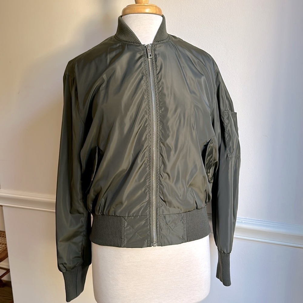 Atmosphere Bomber Jacket Dark Green size 6 EUC